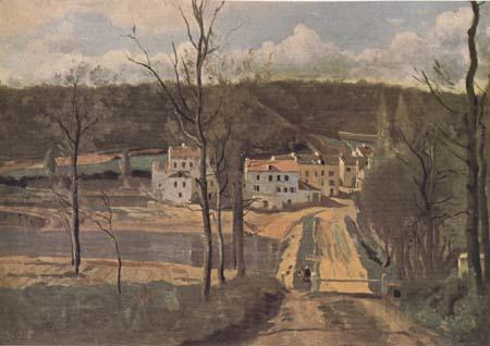 Jean Baptiste Camille  Corot Les Maisons Cabassud a Ville-d'Avray (mk11) Germany oil painting art